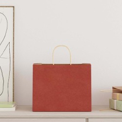 Sacs en papier 50 pcs avec poignées rouge 32x22x24 cm 