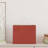 Sacs en papier 50 pcs avec poignées rouge 32x22x24 cm 