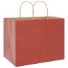 Sacs en papier 50 pcs avec poignées rouge 32x22x24 cm 