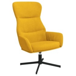 Chaise de relaxation Jaune moutarde Velours 