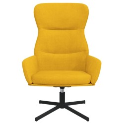 Chaise de relaxation Jaune moutarde Velours 