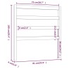 Tête de lit Marron miel 81x4x100 cm Bois massif de pin 