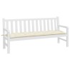 Coussin de banc de jardin crème 180x50x7 cm tissu oxford 
