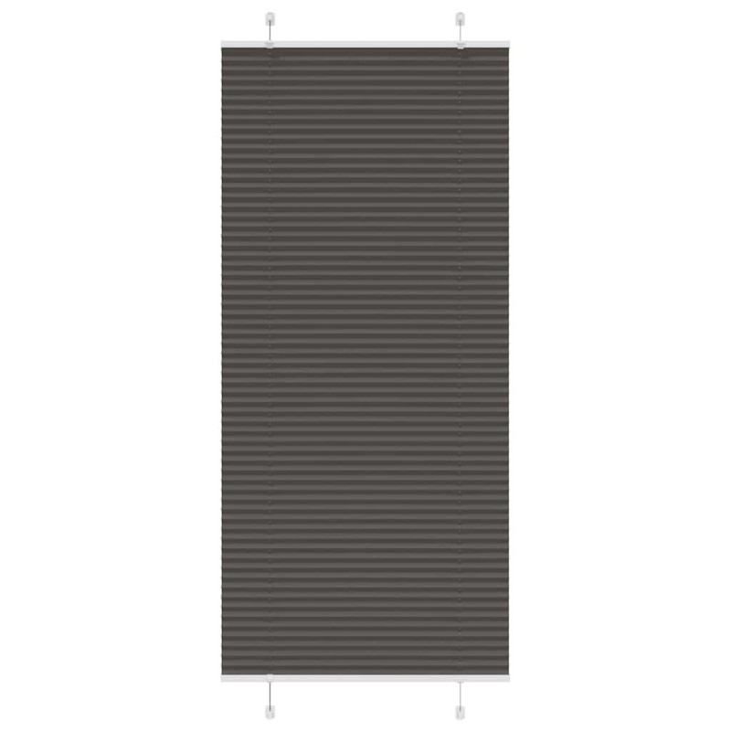 Store plissé noir 90x200 cm largeur du tissu 89,4 cm polyester 