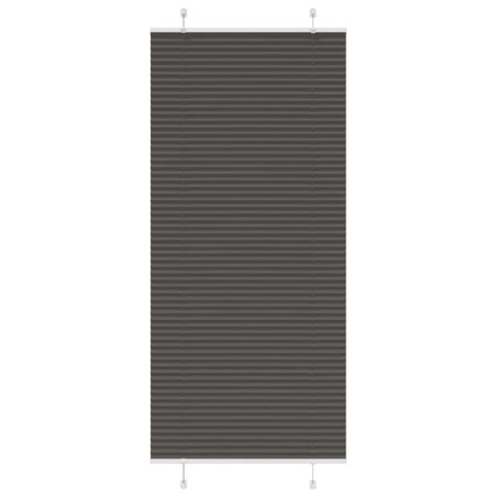 Store plissé noir 90x200 cm largeur du tissu 89,4 cm polyester 