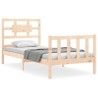 Cadre de lit sans matelas bois de pin massif 