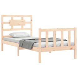 Cadre de lit sans matelas bois de pin massif 