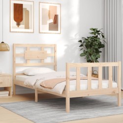 Cadre de lit sans matelas bois de pin massif 