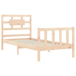 Cadre de lit sans matelas bois de pin massif 