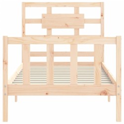 Cadre de lit sans matelas bois de pin massif 