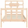 Cadre de lit sans matelas bois de pin massif 