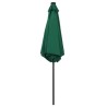 Parasol de jardin avec lumières LED et mât en aluminium vert 