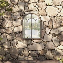 Miroir de jardin Sable 60x45 cm Fer pour utilisation extérieure 