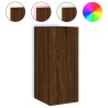 Meubles TV muraux lumières LED 2 pcs chêne marron 30,5x35x70 cm 