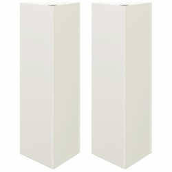 Jardinières 2 pcs blanc triangulaire 30x26x75 cm acier 