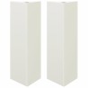 Jardinières 2 pcs blanc triangulaire 30x26x75 cm acier 