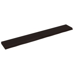 Comptoir de salle de bain marron foncé bois massif traité 