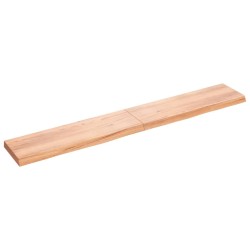 Comptoir de salle de bain marron 200x30x(2-6) cm bois traité 