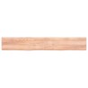 Comptoir de salle de bain marron 200x30x(2-6) cm bois traité 
