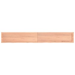 Comptoir de salle de bain marron 200x30x(2-6) cm bois traité 