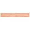Comptoir de salle de bain marron 200x30x(2-6) cm bois traité 