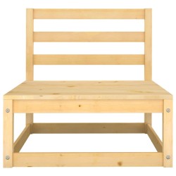 Salon de jardin 7 pcs bois de pin massif 