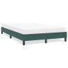 Cadre de lit sans matelas vert foncé 120x210 cm velours 