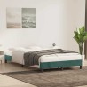 Cadre de lit sans matelas vert foncé 120x210 cm velours 