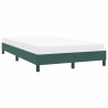Cadre de lit sans matelas vert foncé 120x210 cm velours 