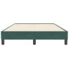 Cadre de lit sans matelas vert foncé 120x210 cm velours 