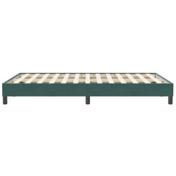 Cadre de lit sans matelas vert foncé 120x210 cm velours 