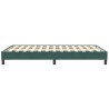 Cadre de lit sans matelas vert foncé 120x210 cm velours 