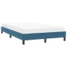 Cadre de lit sans matelas bleu foncé 120x210 cm velours 