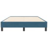 Cadre de lit sans matelas bleu foncé 120x210 cm velours 
