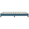 Cadre de lit sans matelas bleu foncé 120x210 cm velours 