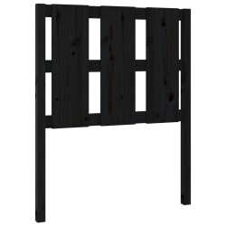 Tête de lit Noir 80,5x4x100 cm Bois massif de pin 