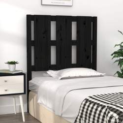 Tête de lit Noir 80,5x4x100 cm Bois massif de pin 