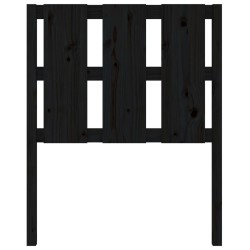 Tête de lit Noir 80,5x4x100 cm Bois massif de pin 