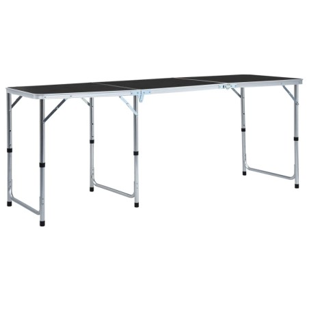 Table pliable de camping Gris Aluminium 180x60 cm 