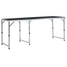 Table pliable de camping Gris Aluminium 180x60 cm 