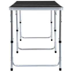 Table pliable de camping Gris Aluminium 180x60 cm 