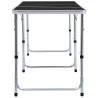 Table pliable de camping Gris Aluminium 180x60 cm 
