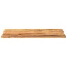 Dessus de table rectangulaire bois massif de manguier brut 