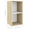 Meubles TV muraux 2 pcs Blanc et chêne sonoma Bois d'ingénierie 