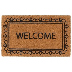 Tapis de porte naturel 45x75 cm fibre de coco touffeté 