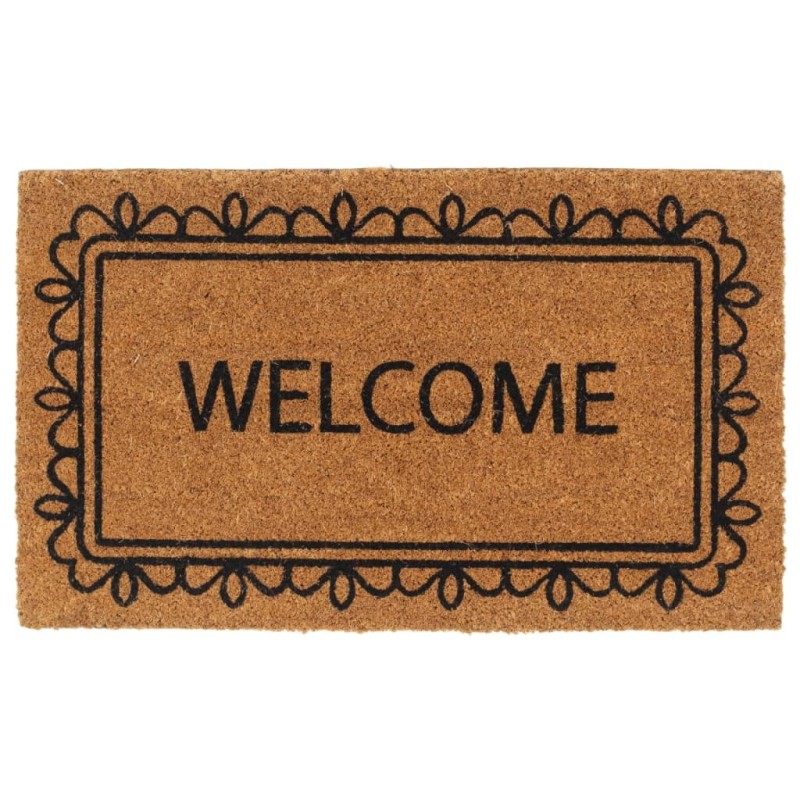Tapis de porte naturel 45x75 cm fibre de coco touffeté 