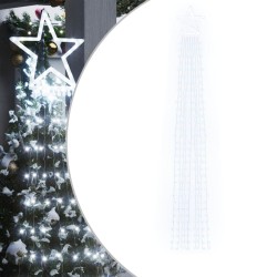 Guirlande de sapin de Noël 320 LED blanc froid 375 cm 