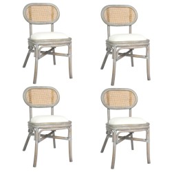 Chaises à manger lot de 4 gris Lin 