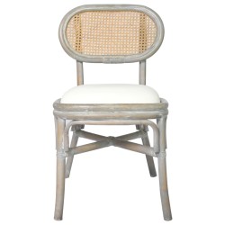 Chaises à manger lot de 4 gris Lin 