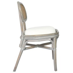 Chaises à manger lot de 4 gris Lin 
